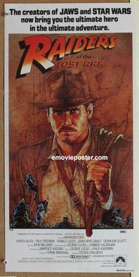 b275 RAIDERS OF THE LOST ARK Aust daybill movie poster '81 Ford