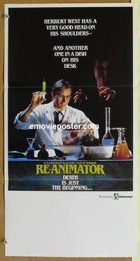 b276 RE-ANIMATOR Aust daybill movie poster '85 great horror image!