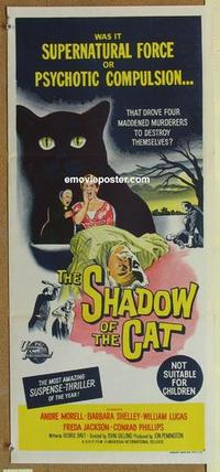 b279 SHADOW OF THE CAT Aust daybill movie poster '61 Barbara Shelley