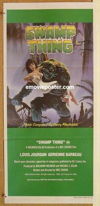 b286 SWAMP THING Aust daybill movie poster '82 Wes Craven, Barbeau