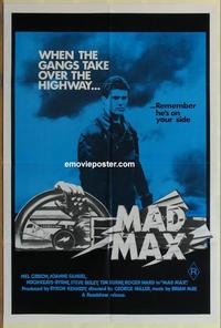 #7854 MAD MAX Aust 1sh R81 Mel Gibson, George Miller