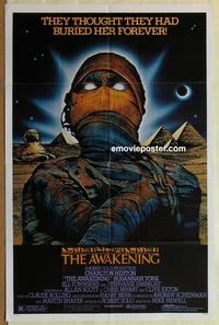 b521 AWAKENING one-sheet movie poster '80 Charlton Heston, Egypt!