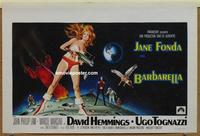 b122 BARBARELLA Belgian movie poster '68 Jane Fonda, Roger Vadim