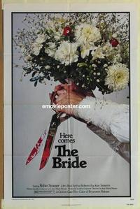 b555 BRIDE one-sheet movie poster '74 horror bouquet & scissors image!