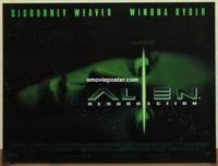 b053 ALIEN RESURRECTION DS British quad movie poster '97 Weaver, Ryder