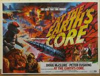 b215 AT THE EARTH'S CORE British quad movie poster '76 great image!