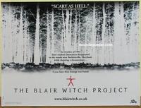 b055 BLAIR WITCH PROJECT teaser DS British quad movie poster '99 cult classic!