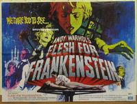 b214 ANDY WARHOL'S FRANKENSTEIN British quad movie poster '74 3D!