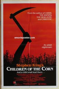 b575 CHILDREN OF THE CORN one-sheet movie poster '83 Stephen King horror!