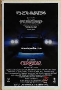 h693 CHRISTINE advance one-sheet movie poster '83 Stephen King, Carpenter