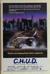 b576 CHUD one-sheet movie poster '84 John Heard, Daniel Stern, horror