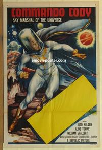 b583 COMMANDO CODY one-sheet movie poster '53 Sky Marshal of the Universe!