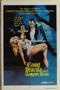 b592 SATANIC RITES OF DRACULA 1sh 1978 great artwork of Count Dracula & his Vampire Bride!