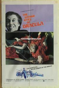 b593 COUNT DRACULA & HIS VAMPIRE BRIDE intl one-sheet movie poster '74Rites