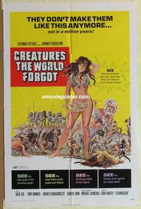 b599 CREATURES THE WORLD FORGOT one-sheet movie poster '71 sexy Julie Ege!