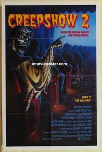 b602 CREEPSHOW 2 one-sheet movie poster '87 Tom Savini, Winters artwork!