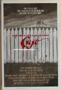 b605 CUJO one-sheet movie poster '83 Stephen King, St. Bernard horror!
