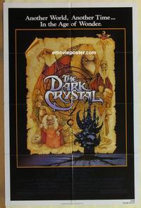 b611 DARK CRYSTAL one-sheet movie poster '82 Henson, Frank Oz, Amsel art!