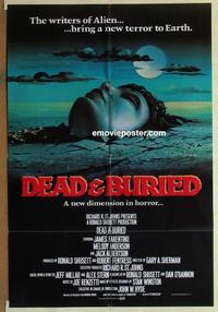 b204 DEAD & BURIED English one-sheet movie poster '81 Farentino, horror!