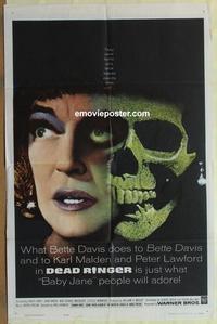 b620 DEAD RINGER one-sheet movie poster '64 Bette Davis, Karl Malden