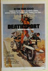 b625 DEATHSPORT one-sheet movie poster '78 David Carradine, Jennings