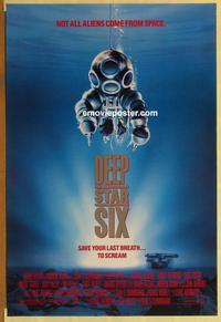 h707 DEEP STAR SIX one-sheet movie poster '89 Taurean Blacque, cool image!