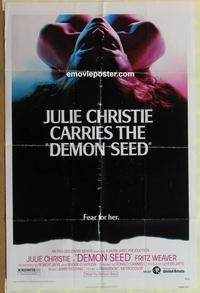 b629 DEMON SEED one-sheet movie poster '77 Julie Christie sci-fi!