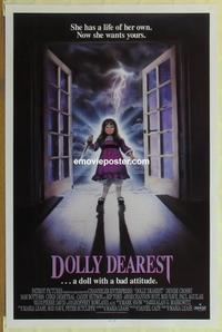 h710 DOLLY DEAREST one-sheet movie poster '92 she has a life of her own!