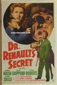 b083 DR RENAULT'S SECRET one-sheet movie poster '42 J. Carrol Naish