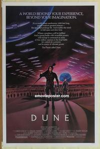 h715 DUNE one-sheet movie poster '84 David Lynch sci-fi epic!