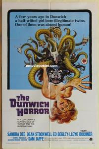 b655 DUNWICH HORROR int'l one-sheet movie poster '70 AIP wild horror image!