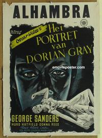 b111 PICTURE OF DORIAN GRAY Dutch movie poster '50s George Sanders