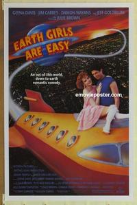 h718 EARTH GIRLS ARE EASY one-sheet movie poster '89 Geena Davis, Goldblum