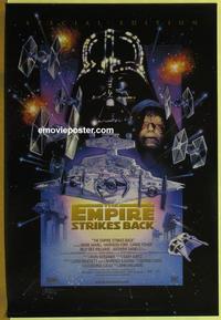 h722 EMPIRE STRIKES BACK DS int'l style C 1sh movie poster R97 Lucas