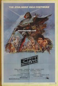 b662 EMPIRE STRIKES BACK style B 1sh movie poster '80 George Lucas