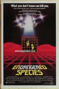 h725 ENDANGERED SPECIES one-sheet movie poster '82 Rudolph, cool image!