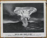 h166 DEVIL GIRL FROM MARS #3 English Front of House movie lobby card '55 ship!