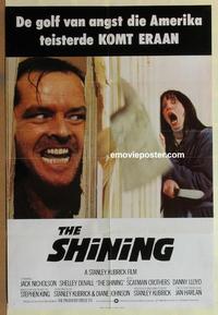b998 SHINING German/Eng one-sheet movie poster '80 Jack Nicholson, Stanley Kubrick