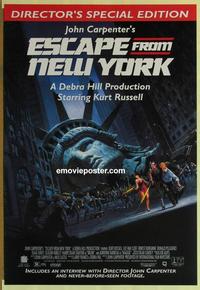 h727 ESCAPE FROM NEW YORK video one-sheet movie poster R94 Kurt Russell