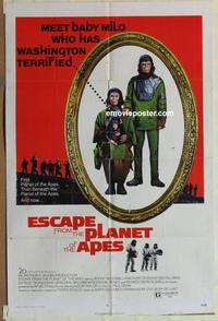 b667 ESCAPE FROM THE PLANET OF THE APES one-sheet movie poster '71 McDowall