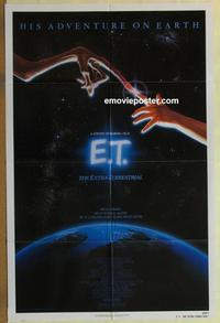 b668 ET one-sheet movie poster '82 Steven Spielberg, Drew Barrymore