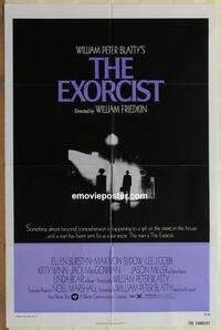 b672 EXORCIST one-sheet movie poster '74 William Friedkin, Max Von Sydow