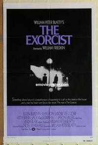 b673 EXORCIST int'l one-sheet movie poster '74 William Friedkin, Von Sydow