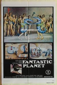 b680 FANTASTIC PLANET one-sheet movie poster '73 wacky sci-fi cartoon!