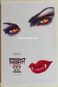 h750 FRIGHT NIGHT 2 one-sheet movie poster '89 the suckers are back!