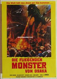 b196 RODAN German movie poster R70s Ishiro Honda, Toho, sci-fi