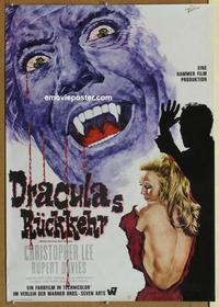 b109 DRACULA HAS RISEN FROM THE GRAVE German movie poster '69 Hammer