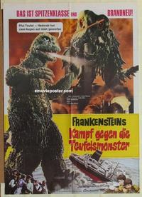 b191 GODZILLA VS THE SMOG MONSTER German movie poster '72 Toho