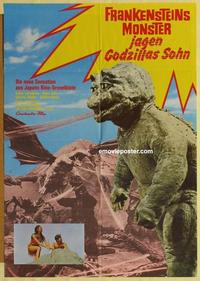 b197 SON OF GODZILLA German movie poster '67 battling monsters!