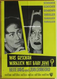 b200 WHAT EVER HAPPENED TO BABY JANE German movie poster '62 Davis